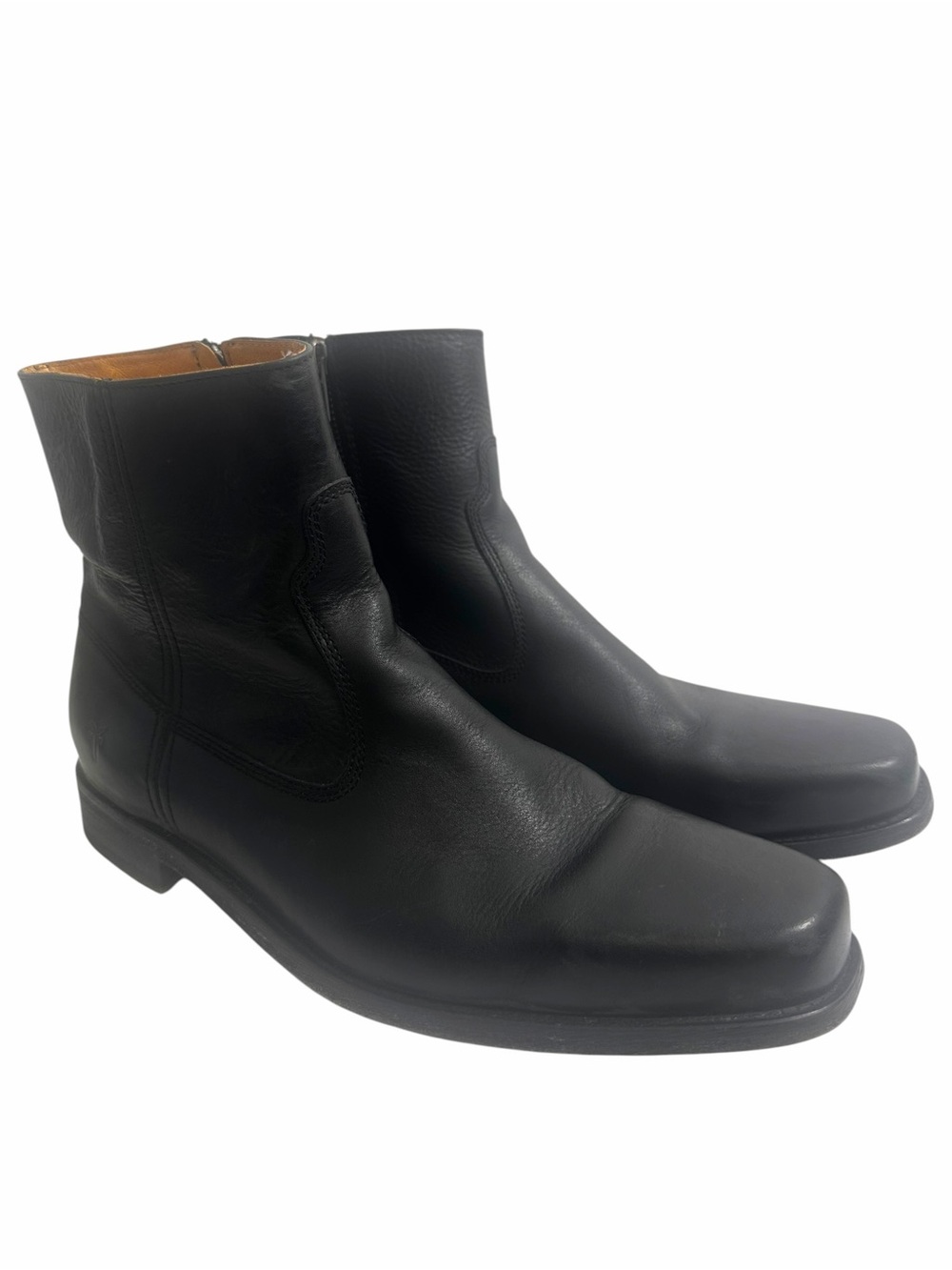 Frye Men’s Emmett Black Leather Inside Zip Boots Size 14